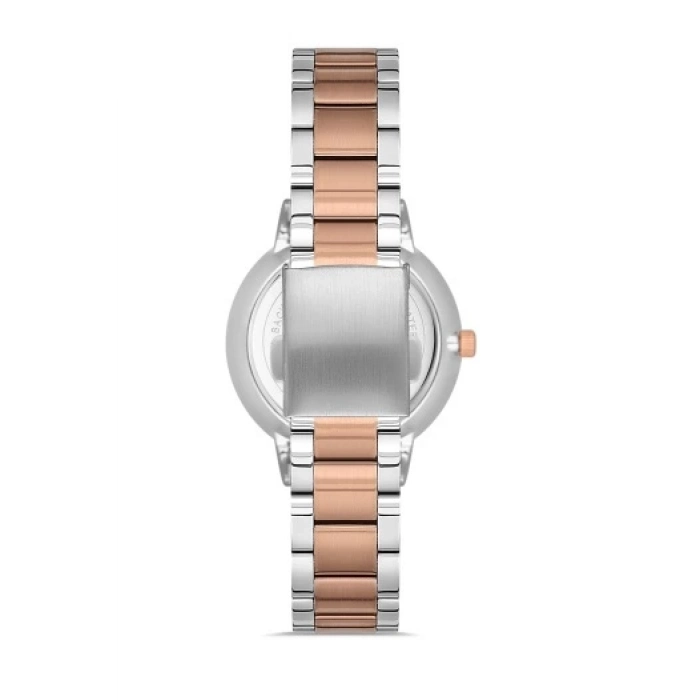 Ferro Rose and Silver Steel Strap Womens Wristwatch F40093A-E