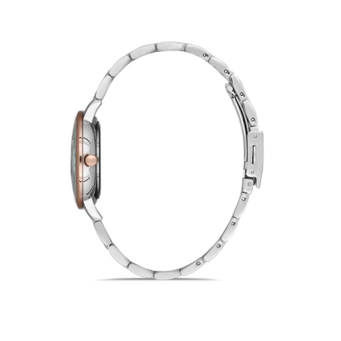 Ferro Rose and Silver Steel Strap Womens Wristwatch F40093A-E