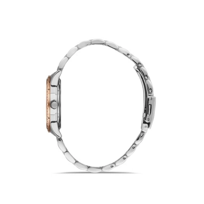 Ferro Rose and Silver Steel Strap Womens Wristwatch FL21262A-E