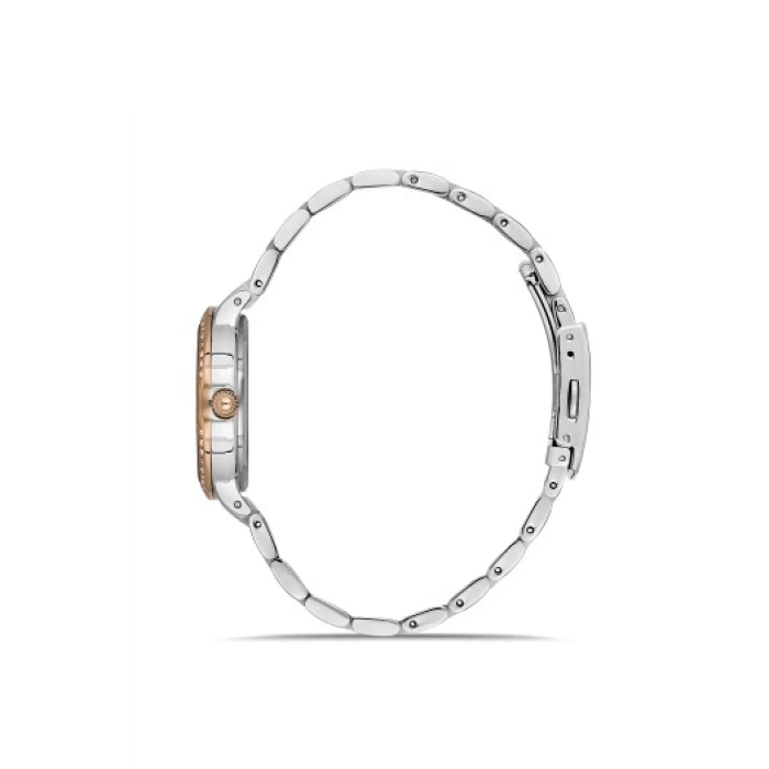 Ferro Rose and Silver Steel Strap Womens Wristwatch FL21349A-E