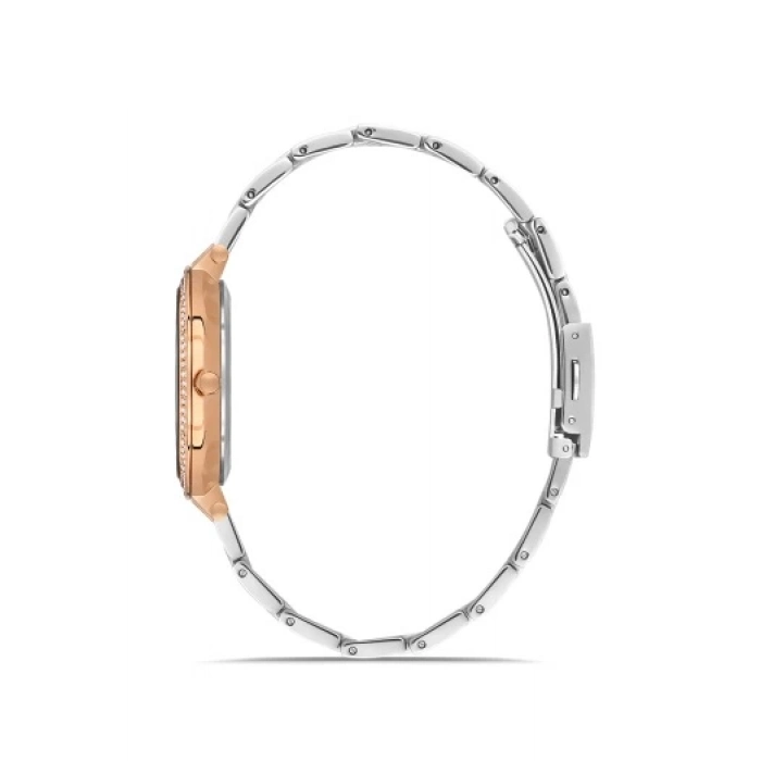 Ferro Rose and Silver Steel Strap Womens Wristwatch FL21449A-E