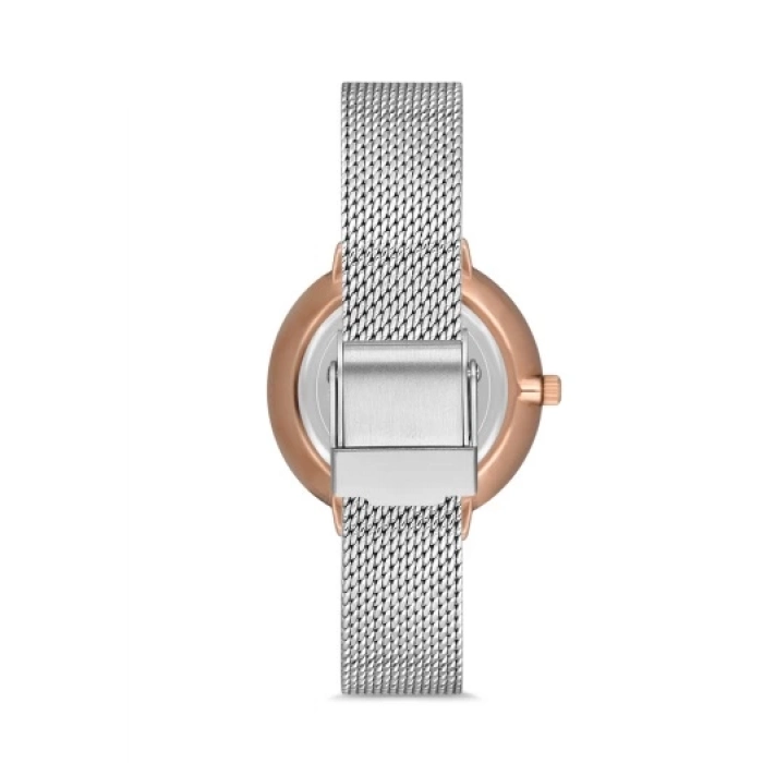 Ferro Rose and Silver Mesh Strap Womens Wristwatch F21087C-E