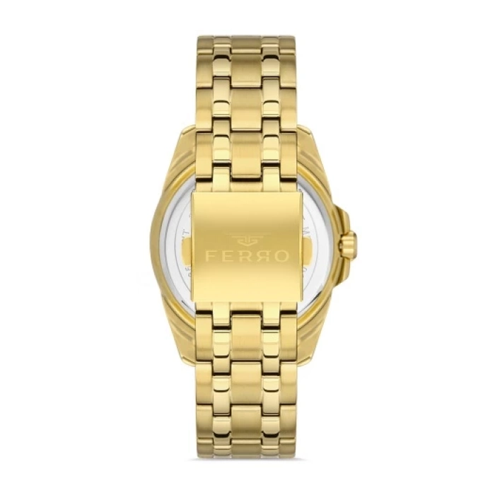 Ferro Yellow Steel Strap Mens Wristwatch F11323A-B