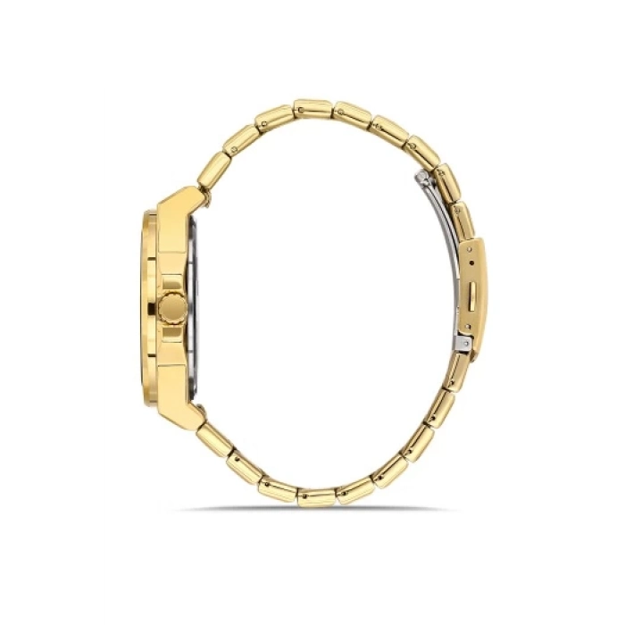 Ferro Sarı Çelik Kordon Erkek Kol Saati F11357A-B2 3 ATM Su Geçirmez 2 Yıl Garantili Hediye Paketli