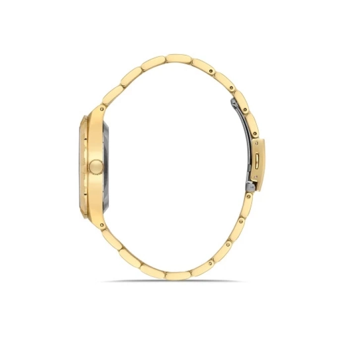 Ferro Sarı Çelik Kordon Erkek Kol Saati F11474A-B2 3 ATM Su Geçirmez 2 Yıl Garantili Hediye Paketli