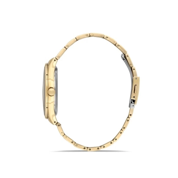 Ferro Sarı Çelik Kordon Erkek Kol Saati F11476A-B 3 ATM Su Geçirmez 2 Yıl Garantili Hediye Paketli