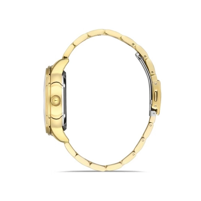 Ferro Sarı Çelik Kordon Erkek Kol Saati F31399A-B 3ATM Su Geçirmez 2 Yıl Garantili HediyePaketli