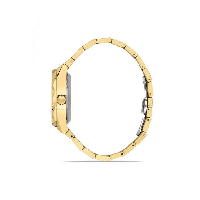 Ferro Sarı Çelik Kordon Erkek Kol Saati F31538AWT-B4 3ATM Su Geçirmez 2 Yıl Garantili HediyePaketli