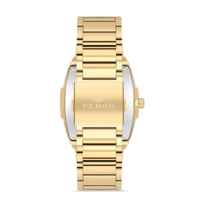 Ferro Yellow Steel Strap Mens Wristwatch FM11437A-B6