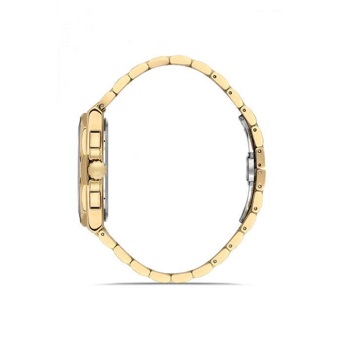 Ferro Sarı Çelik Kordon Erkek Kol Saati FM11650A-B3 Fonksiyonları Aktif 3 ATM Su Geçirmez