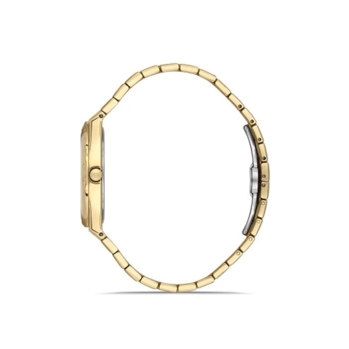 Ferro Sarı Çelik Kordon Erkek Kol Saati FM40133A-B2 Tüm Fonksiyonlar Aktif 3 ATM Su Geçirmez