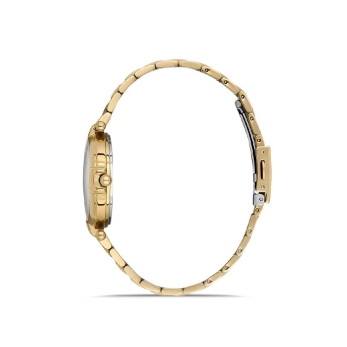 Ferro Sarı Celik Kordon kadın Kol Saati FL21469A-B 3ATM Su Geçirmez 2 Yıl Garantili HediyePaketli