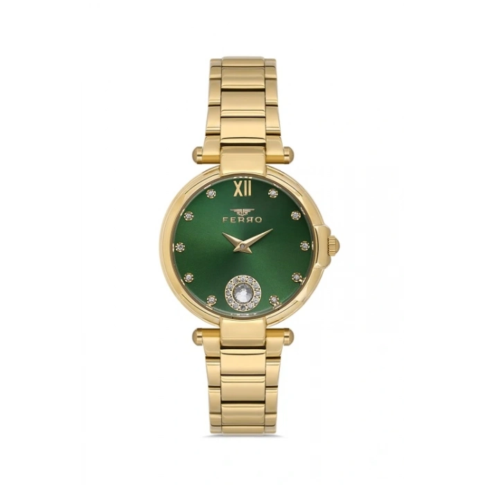 Ferro Sarı Celik Kordon Kadın Kol Saati FL21469A-B6