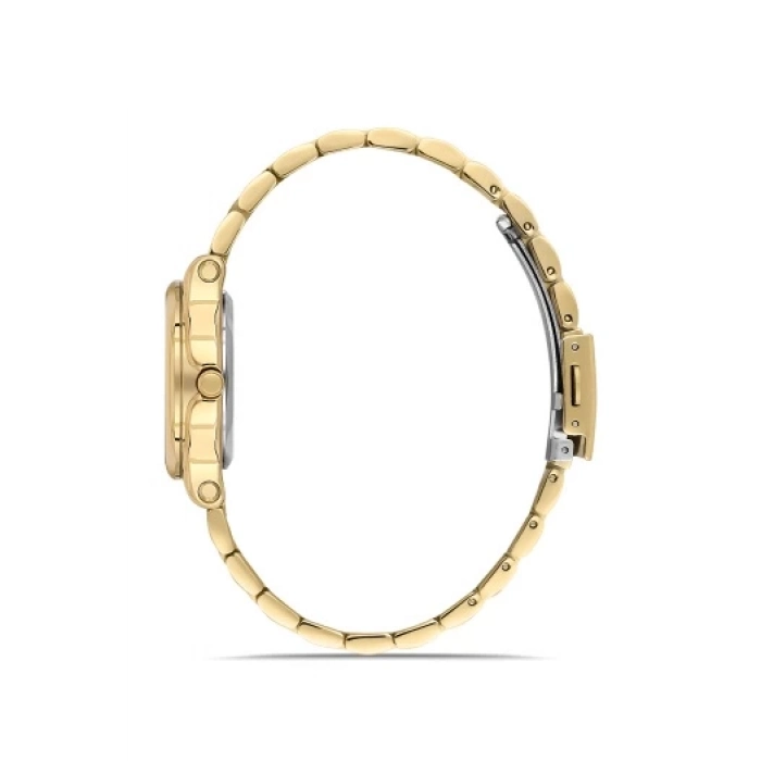 Ferro Sarı Çelik Kordon kadın Kol Saati FL21478AWT-B4 3ATM Su Geçirmez 2 Yıl Garantili HediyePaketli