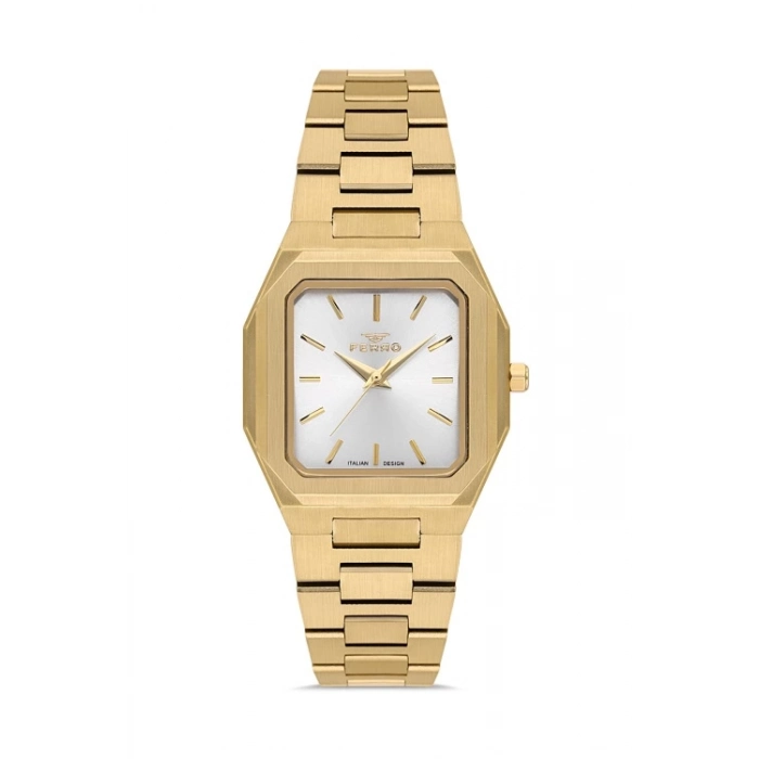 Ferro Sarı Çelik Kordon Kadın Kol Saati FL21482AWT-B 3ATM SuGeçirmez 2 Yıl Garantili HediyePaketli