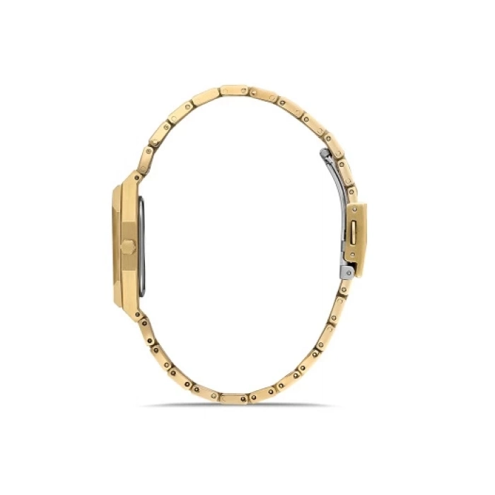 Ferro Sarı Çelik Kordon Kadın Kol Saati FL21482AWT-B 3ATM SuGeçirmez 2 Yıl Garantili HediyePaketli