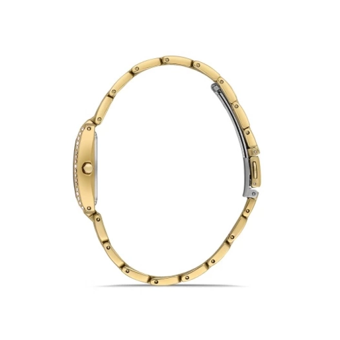 Ferro Sarı Çelik Kordon Kadın Kol Saati FL21483A-B6 3ATM Su Geçirmez 2 Yıl Garantili HediyePaketli