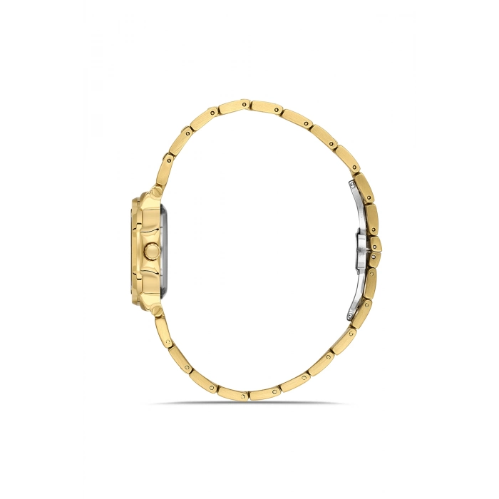 Ferro Sarı Çelik Kordon Kadın Kol Saati FL21490AWT-B6 3ATM Su Geçirmez 2 Yıl Garantili HediyePaketli