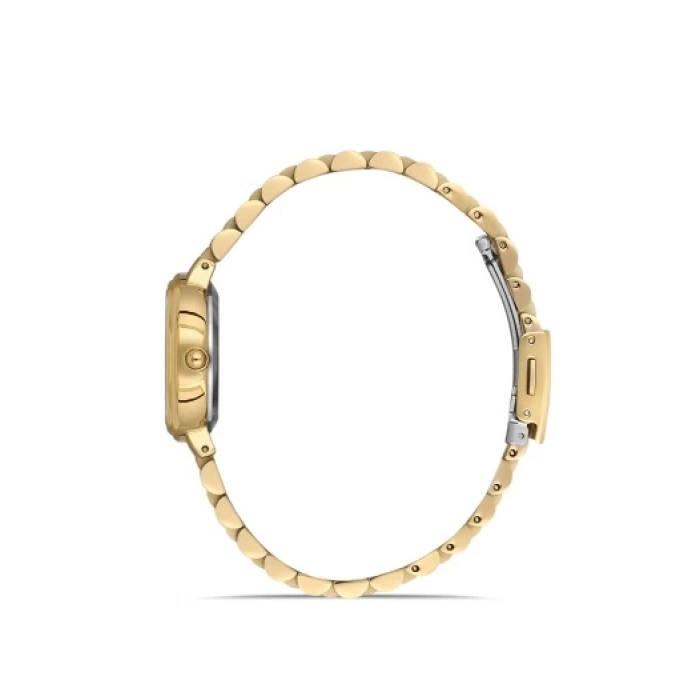 Ferro Sarı Çelik Kordon Kadın Kol Saati FL21493A-B6 3ATM Su Geçirmez 2 Yıl Garantili HediyePaketli