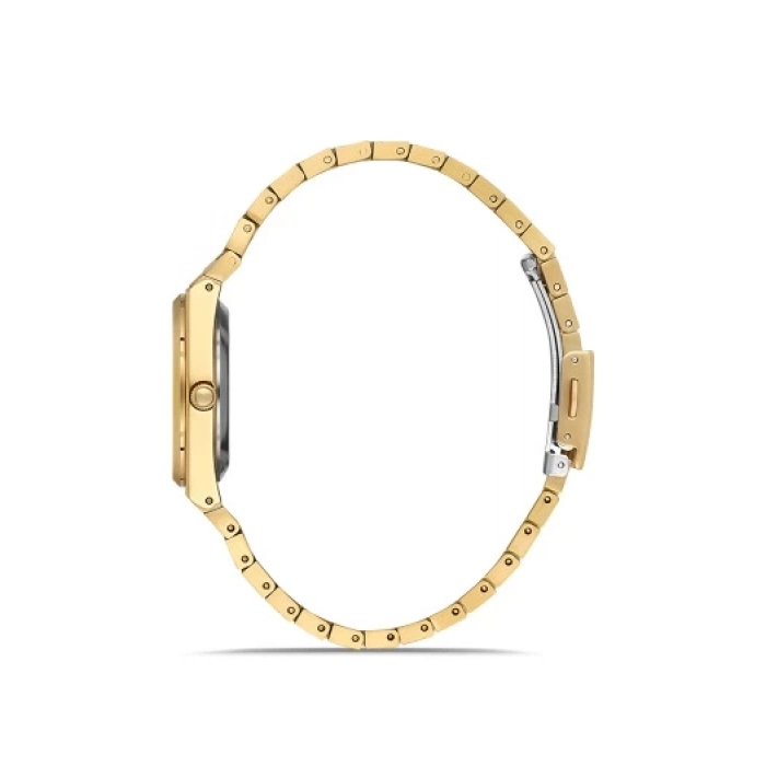 Ferro Sarı Çelik Kordon Kadın Kol Saati FL21495A-B 3ATM Su Geçirmez 2 Yıl Garantili Hediye Paketli