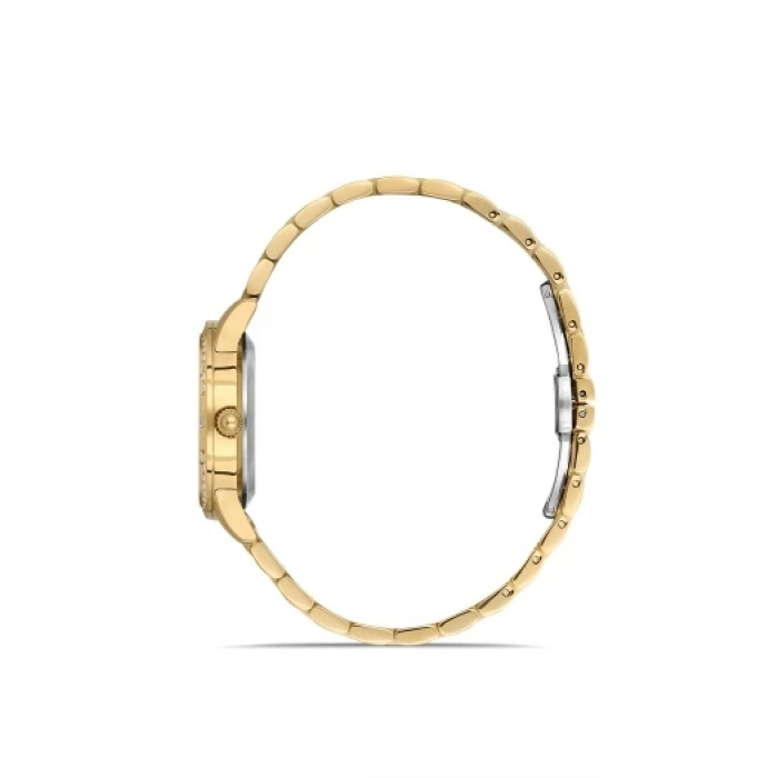 Ferro Sarı Çelik Kordon Kadın Kol Saati FL21501AWT-B 3ATM Su Geçirmez 2 Yıl Garantili Hediye Paketli