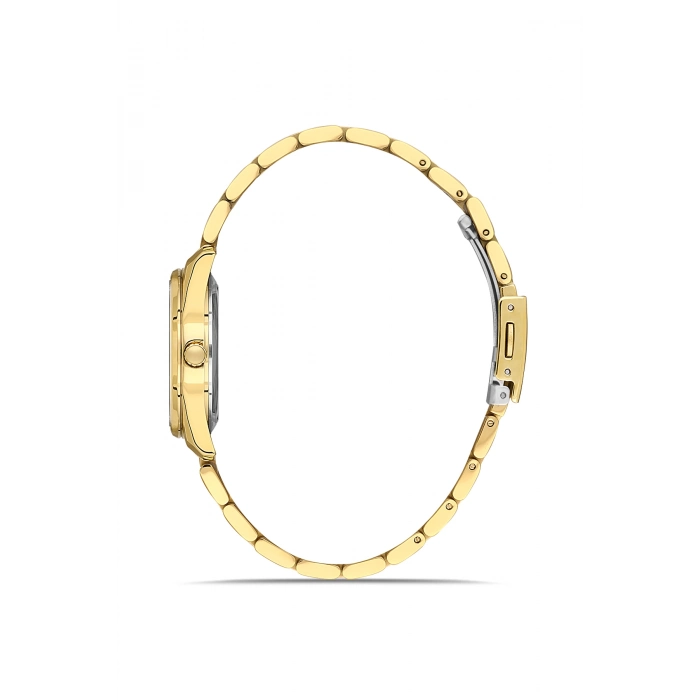 Ferro Sarı Çelik Kordon Kadın Kol Saati FL21502AWT-B6 3ATM Su Geçirmez 2 Yıl Garantili HediyePaketli