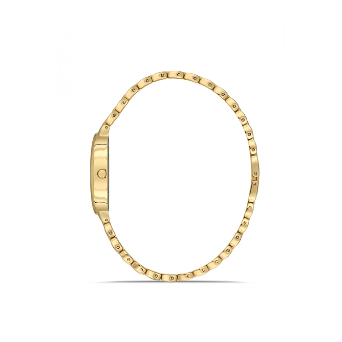 Ferro Sarı Çelik Kordon Kadın Kol Saati FL21510AWT-B4 3ATM Su Geçirmez 2 Yıl Garantili HediyePaketli