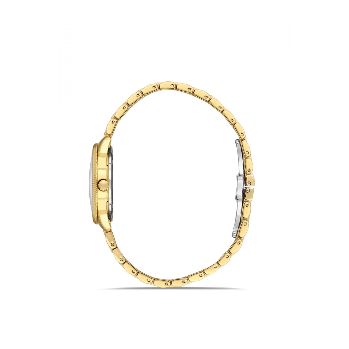 Ferro Sarı Çelik Kordon Kadın Kol Saati FL21512AWT-B 3ATM Su Geçirmez 2 Yıl Garantili Hediye Paketli