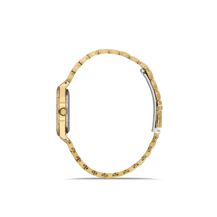 Ferro Sarı Çelik Kordon Kadın Kol Saati FL21518AWT-B 3ATM Su Geçirmez 2 Yıl Garantili HediyePaketli