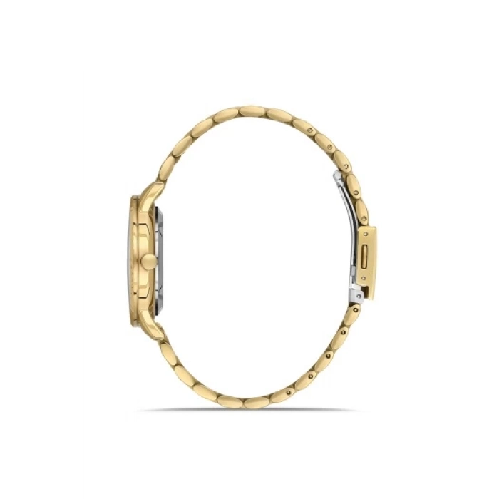 Ferro Sarı Çelik Kordon Kadın Kol Saati FL21544AWT-B 3ATM Su Geçirmez 2 Yıl Garantili HediyePaketli