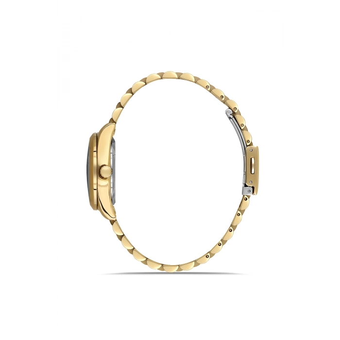 Ferro Sarı Çelik Kordon Kadın Kol Saati FL21570AWT-B 3ATM Su Geçirmez 2 Yıl Garantili HediyePaketli