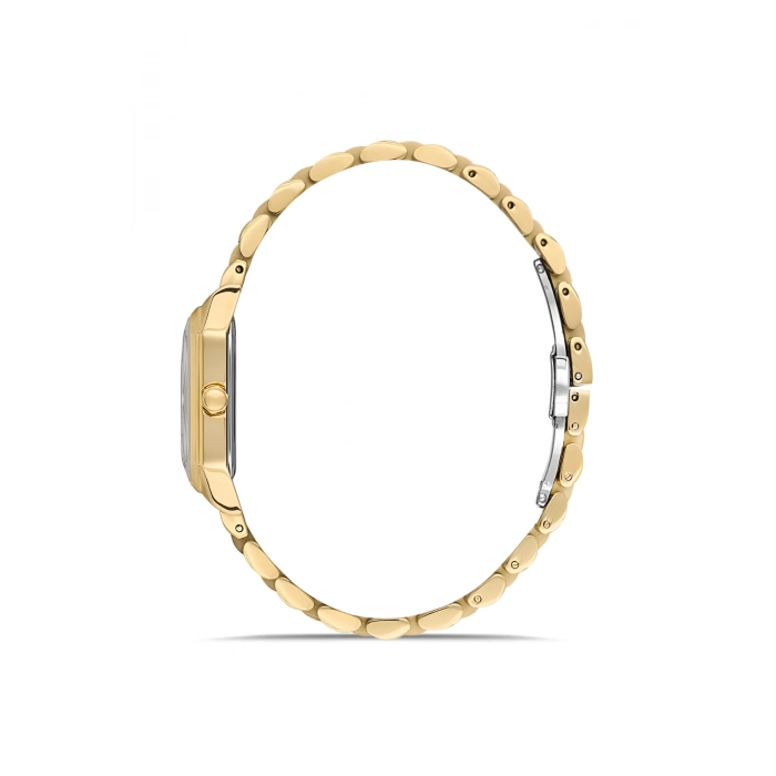 Ferro Sarı Çelik Kordon Kadın Kol Saati FL21571AWT-B6 3ATM Su Geçirmez 2 Yıl Garantili HediyePaketli