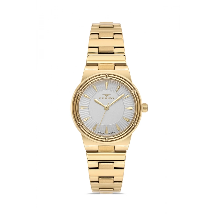 Ferro Sarı Çelik Kordon Kadın Kol Saati FL21586AWT-B