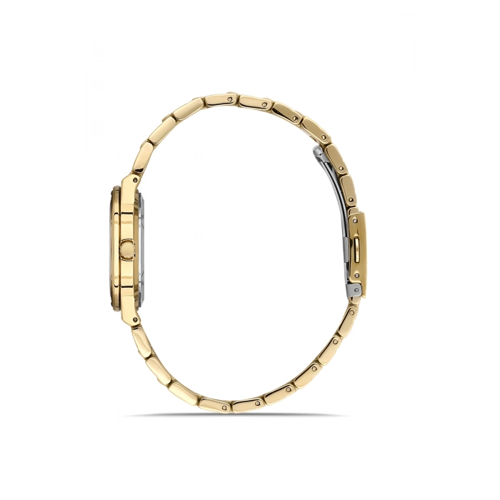 Ferro Sarı Çelik Kordon Kadın Kol Saati FL21586AWT-B6 3ATM Su Geçirmez 2 Yıl Garantili HediyePaketli