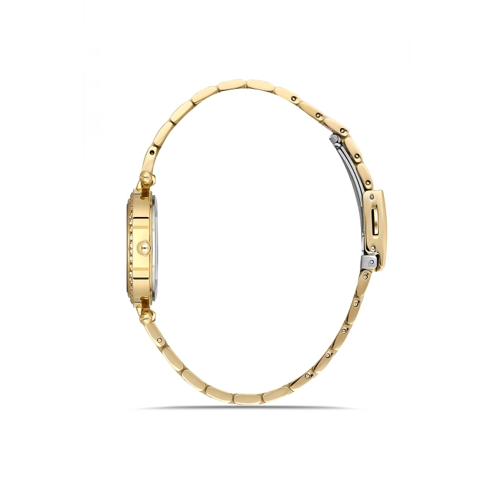 Ferro Sarı Çelik Kordon Kadın Kol Saati FL21593AWT-B 3ATM Su Geçirmez 2 Yıl Garantili HediyePaketli