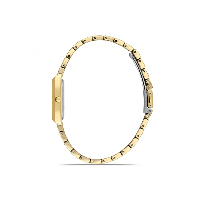 Ferro Sarı Çelik Kordon Kadın Kol Saati FL21599AWT-B6 3ATM Su Geçirmez 2 Yıl Garantili HediyePaketli