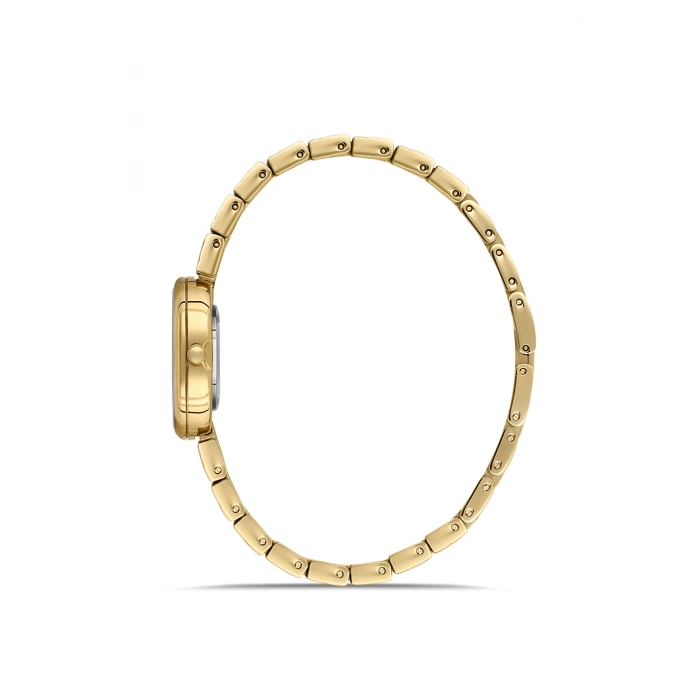 Ferro Sarı Çelik Kordon Kadın Kol Saati FL21600AWT-B6 3ATM Su Geçirmez 2 Yıl Garantili HediyePaketli