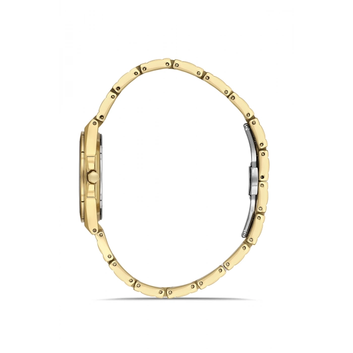 Ferro Sarı Çelik Kordon Kadın Kol Saati FL21643AWT-B 3ATM Su Geçirmez 2 Yıl Garantili HediyePaketli