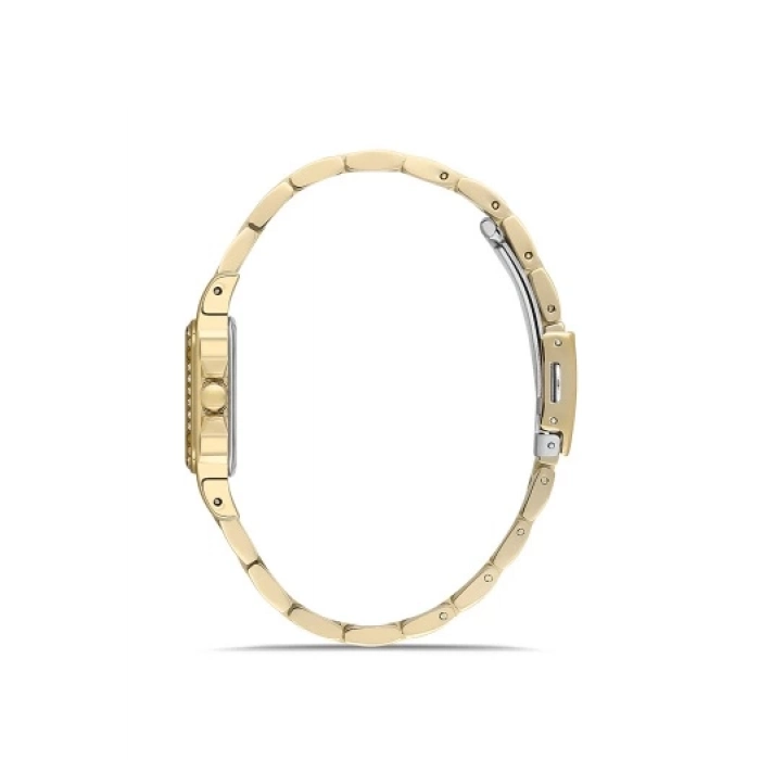 Ferro Sarı Çelik Kordon Kadın Kol Saati FL40112A-B6 3ATM Su Geçirmez 2 Yıl Garantili HediyePaketli