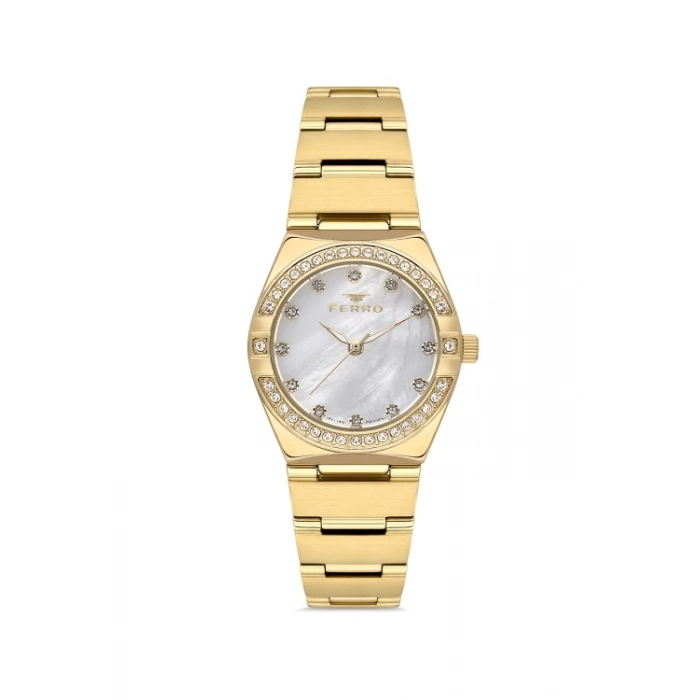 Ferro Sarı Çelik Kordon Kadın Kol Saati FL40119A-B