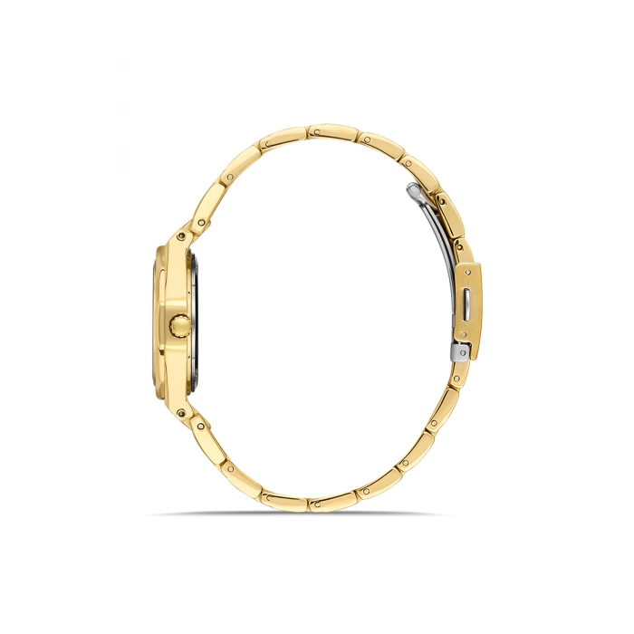 Ferro Sarı Çelik Kordon Kadın Kol Saati FL40134A-B6 3ATM Su Geçirmez 2 Yıl Garantili HediyePaketli