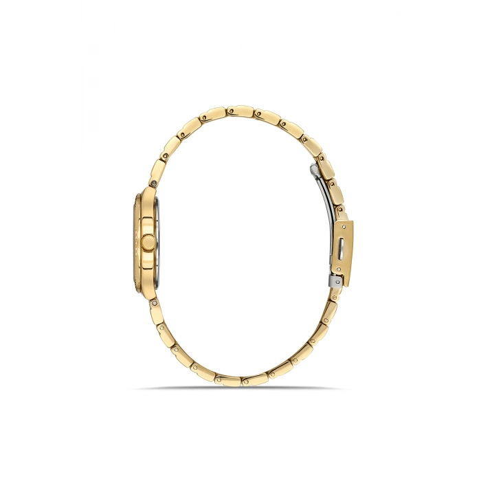 Ferro Sarı Çelik Kordon Kadın Kol Saati FL40140A-B6 3ATM Su Geçirmez 2 Yıl Garantili HediyePaketli