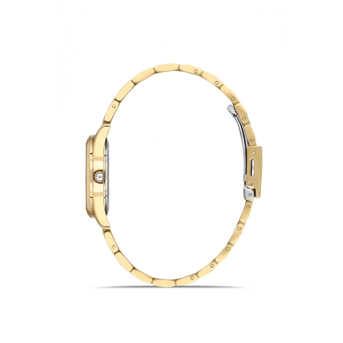 Ferro Sarı Çelik Kordon Kadın Kol Saati FL40141A-B6 3ATM Su Geçirmez 2 Yıl Garantili HediyePaketli