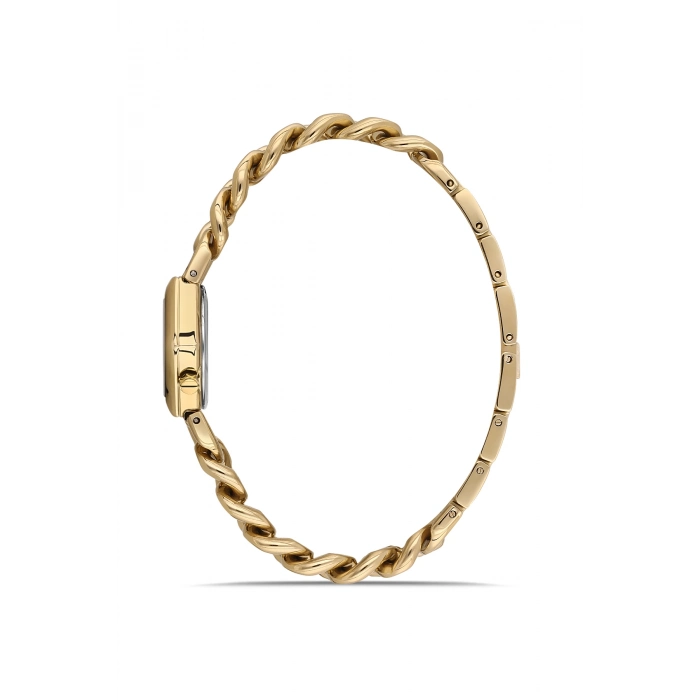 Ferro Sarı Çelik Kordon Kadın Kol Saati FL40144A-B6 3ATM Su Geçirmez 2 Yıl Garantili HediyePaketli