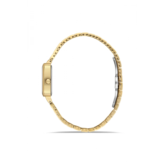 Ferro Sarı Çelik Kordon Kadın Kol Saati FL40157A-B7 3ATM Su Geçirmez 2 Yıl Garantili HediyePaketli