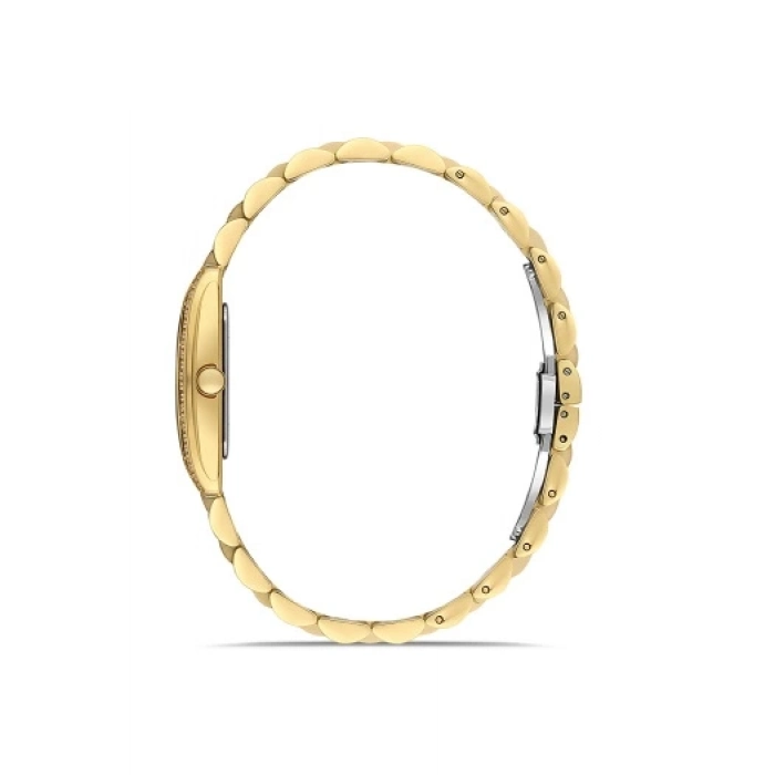 Ferro Sarı Çelik Kordon Kadın Kol Saati FL43005A-B6 3ATM Su Geçirmez 2 Yıl Garantili HediyePaketli