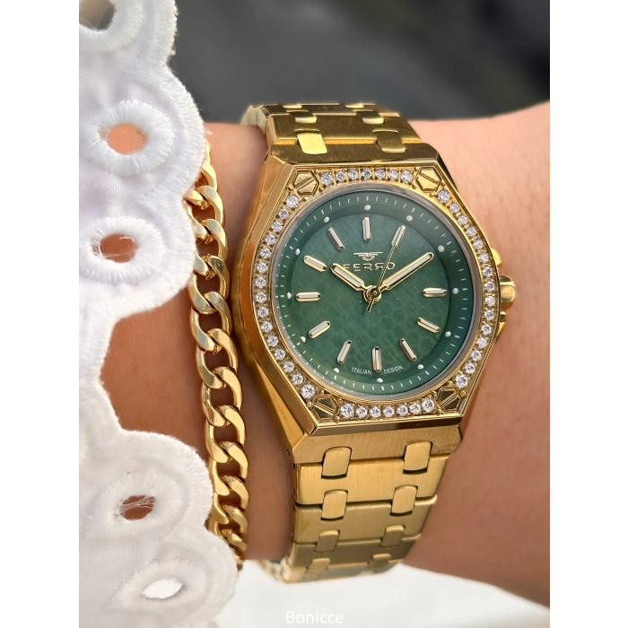 Ferro Sarı Çelik Kordon Kadın Kol Saati FL43007A-B6 3ATM Su Geçirmez 2 Yıl Garantili HediyePaketli