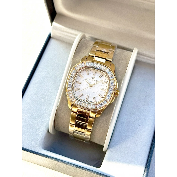 Ferro Sarı Çelik Kordon Kadın Kol Saati FL43008A-B 3ATM Su Geçirmez 2 Yıl Garantili HediyePaketli