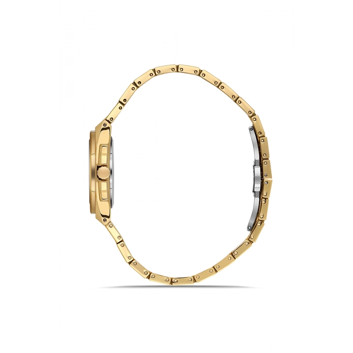 Ferro Sarı Çelik Kordon Kadın Kol Saati FL43026A-B6 3ATM Su Geçirmez 2 Yıl Garantili HediyePaketli