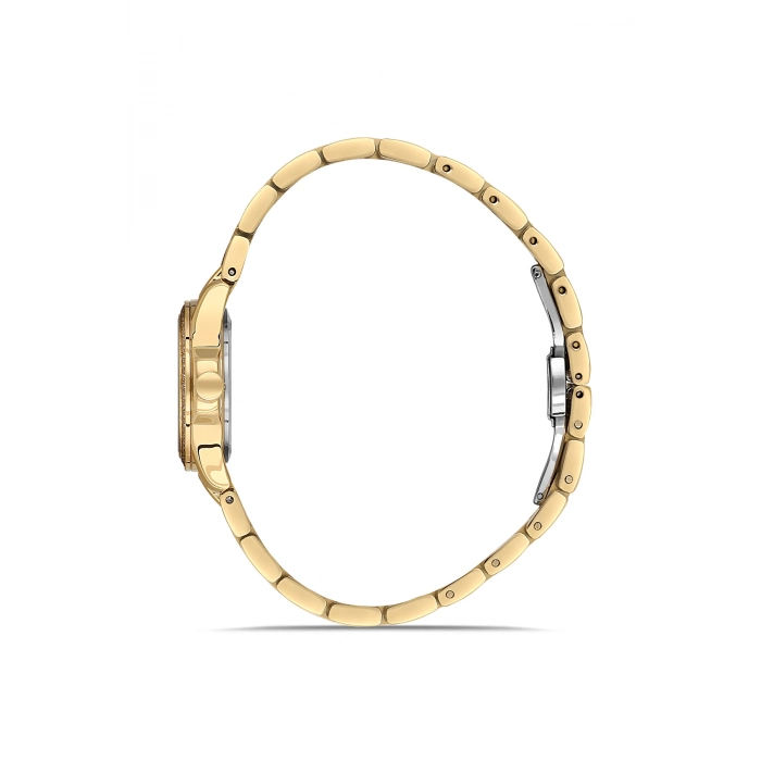 Ferro Sarı Çelik Kordon Kadın Kol Saati FL43030A-B4 3ATM Su Geçirmez 2 Yıl Garantili HediyePaketli